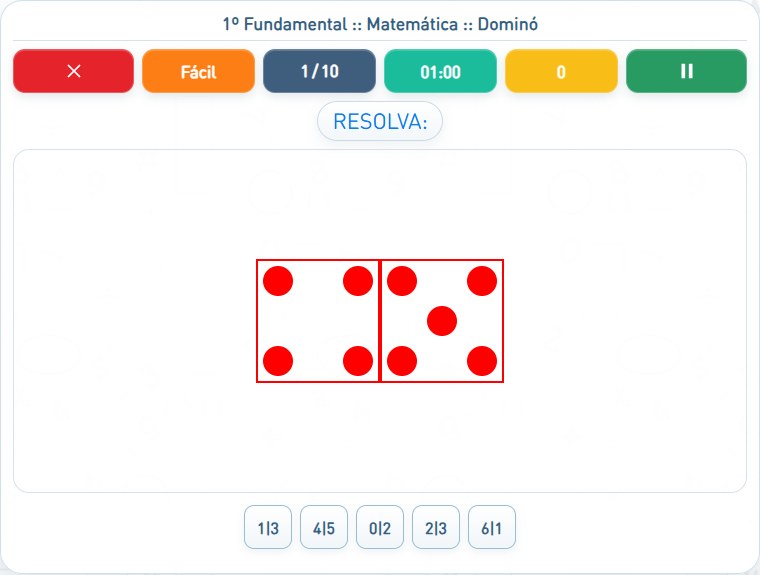 Captura de uma partida de Dominó, com as áreas numeradas e explicadas a seguir.
